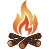 Classic Campfire Camping Outdoor Motif