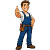Craftsman in blue jumpsuit