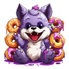 Zuckerpfoten Wolf mit Donuts