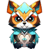 Geometrischer Fuchs Pop Art
