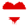 Drapeau d’Autriche Cœur Autriche Cœur Autriche