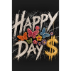 Happy Day Butterflies and Flowers Dollar