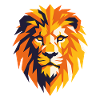 Flamboyant Geometric Lion
