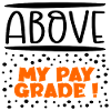 Above my pay grade