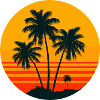 Palm Trees at the Sunset Circle