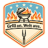 Grill Abzeichen Welt Aus Patch