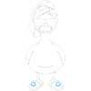Sonnen-Duck mit Badetuch und Slippern