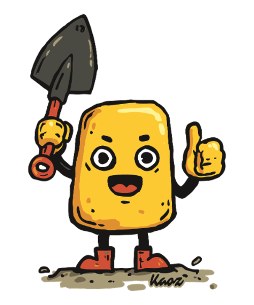 Sunny Shovel Pal Maskottchen