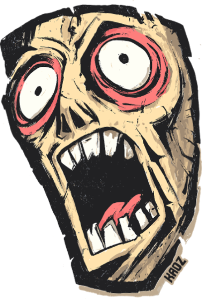 Psychedelic Screaming Skull