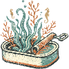 Seaweed Scroll Pan Art