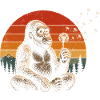 Monkey friend in sunset