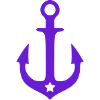 Purple Anchor with Star
