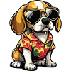 Beagle Hund Comic Urlaub
