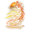 Bonsai tree with phoenix