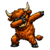 Dabbing Highland Cattle
