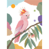 Pink Cockatoo Parrot Bird Design