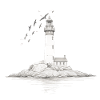 Lighthouse on Rocky Isle