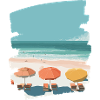 Beach Sea Palm Trees