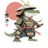 Samurai Alligator in Armor