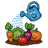 Happy Garden Vegetables Watering kawaii