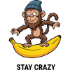 Crazy Monkey on Banana Tee