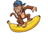 Crazy Monkey on Banana Graphic Tee