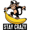 Monkey on Banana Stay Crazy