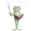 Frog Knight Reading Sword