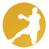 Gelbe Basketball Silhouette