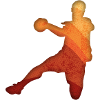Handball player retro