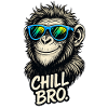 Chill Bro Monkey With Sunglasses