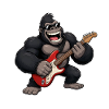 Gorilla mit Gitarre