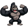 Gorilla Kraftheld mit Sonnenbrille