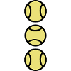 Three Tennis Balls Equipment Retro