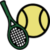 Tennisschläger Aufschlag Action