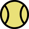 Großer Tennisball Pop-Art Icon