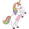 Tanzendes Regenbogeneinhorn