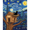 Midnight City Cat Treehouse
