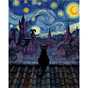 Moonlit Rooftop Cat Noir