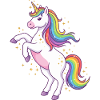 Aurora-Regenbogen-Einhorn