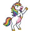 Regenbogen-Einhorntanz