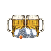 Bocce and beer Petanque Boule player