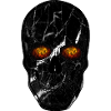 Skull Galaxienaugen Neon Schwarz
