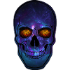 Galaxy Skull Neon