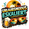 Urlaubsmodus eskaliert Palmen und Bier