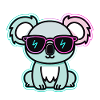 Koala néon lunettes