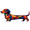 Geometric Dachshund
