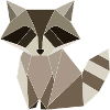 Raccoon Polygon Geometry Design