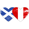 Scotland Peru Flag Heart Used