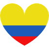 Heart Colombia Flag